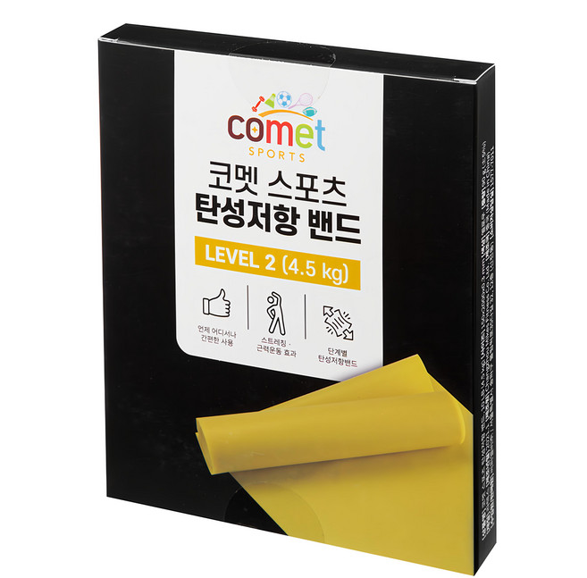 comet 運動彈性抵抗帶, Yellow, 1個