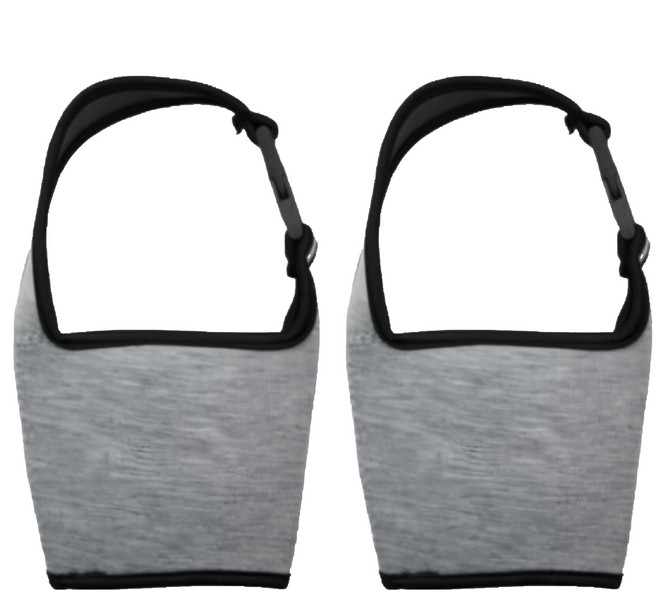 環保手提多用途防燙杯套, 灰色, 2個