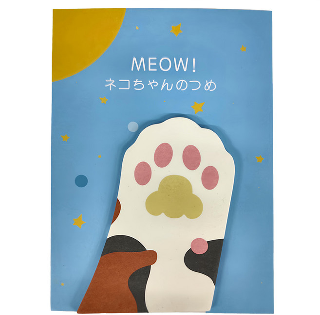 CARD LOVER 信的戀人 便利貼, 貓爪 花, 1入, 3本