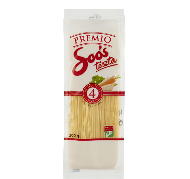 Soós Tészta 雞蛋天使髮絲麵, 200g, 1包