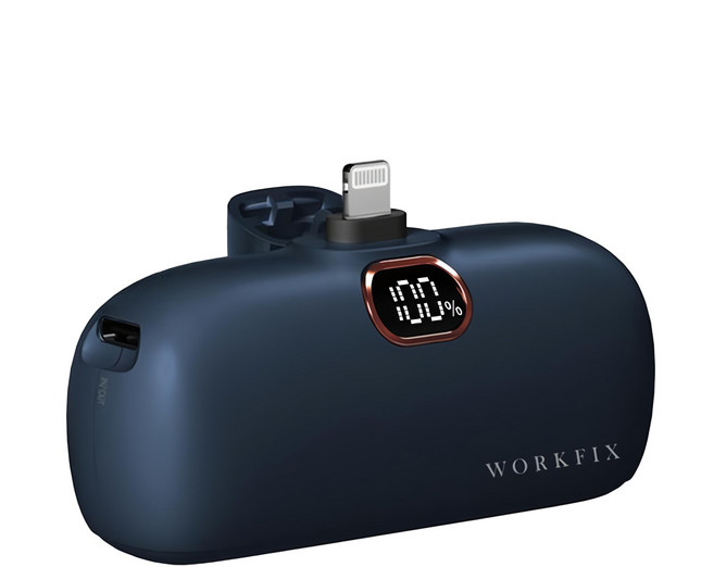 WORKFIX 渥克斯 PD15W快充充電Lightning 迷你口袋行動電源, AV202303002, 海靛藍
