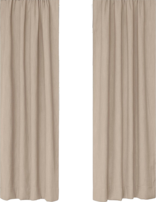 HOLA 和樂家居 三明治遮光織紋半腰窗簾 1個, 芒草棕