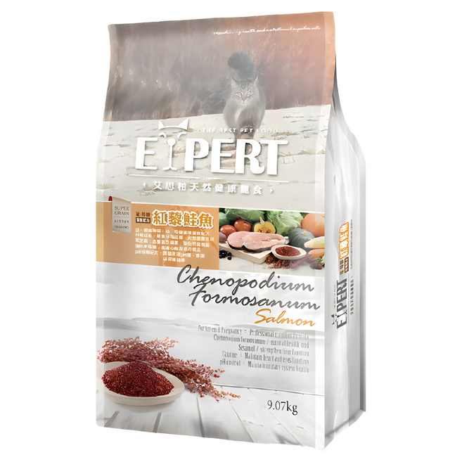 福壽實業 EXPERT 艾思柏 幼母貓專用配方 乾飼料, 9.07kg, 1袋, 紅藜鮭魚