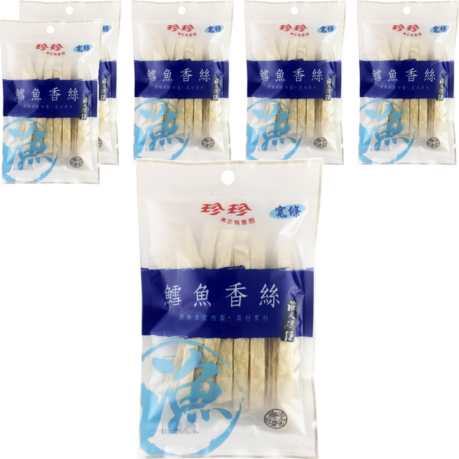 珍珍 寬條鱈絲, 35g, 6包