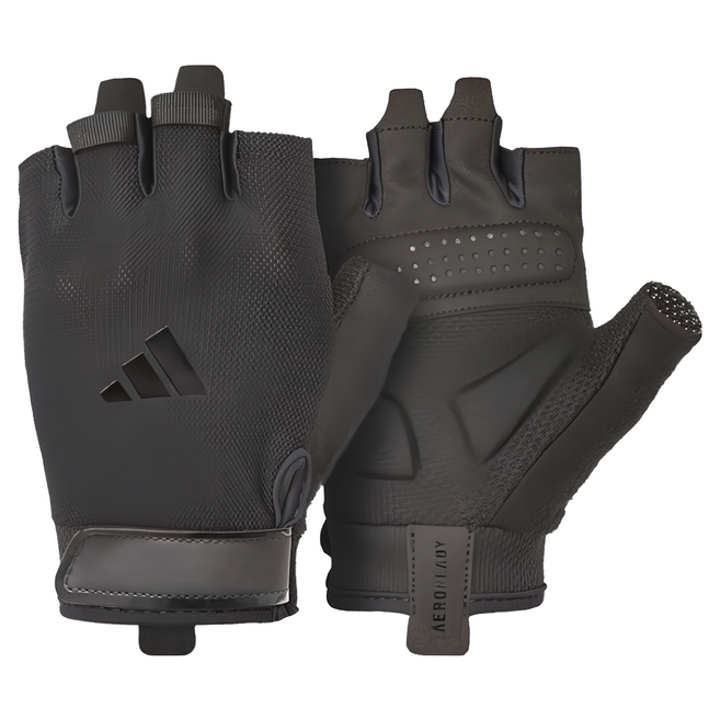 adidas 愛迪達 基礎透氣訓練手套, 黑色, 1雙