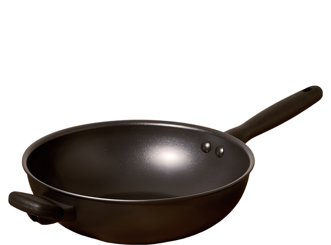 MEYER 美亞 鎧甲黑 IH陽極不沾炒鍋 加輔助手把 特級耐用不沾塗層 隔熱把手, 28cm, 1個