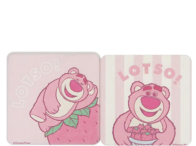 收納王妃 珪藻土硬式方形杯墊2件組, 熊抱哥採草莓, 1組