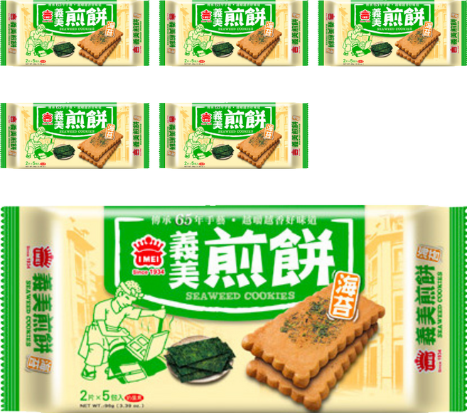 義美 煎餅 海苔, 96g, 6包