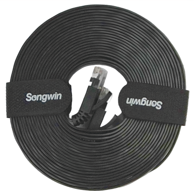 Songwin 尚之宇 專業超薄型網路線 1.35mm, 5m, 黑色, 1條