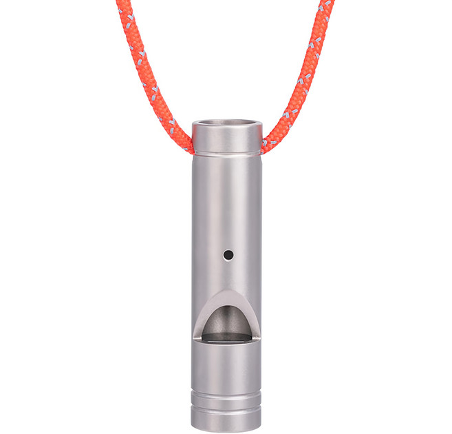 TEMPEST 純鈦求生口哨 F款可變音 輕巧堅固 戶外安全必備, 1個, 鈦本色