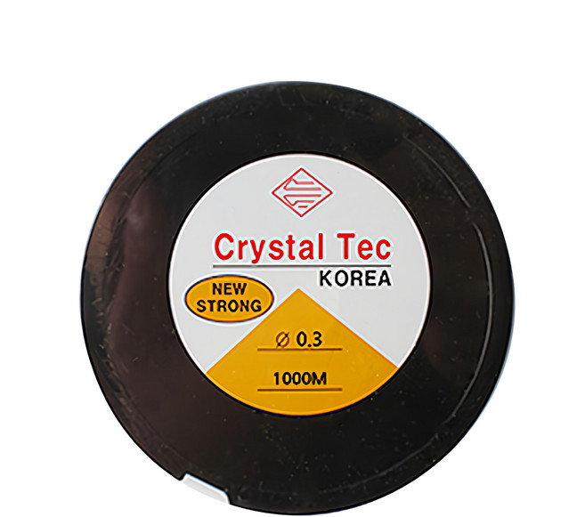 Crystal Tec DIY串珠材料 PU線 0.3毫米x1000公尺, 透明, 1捲