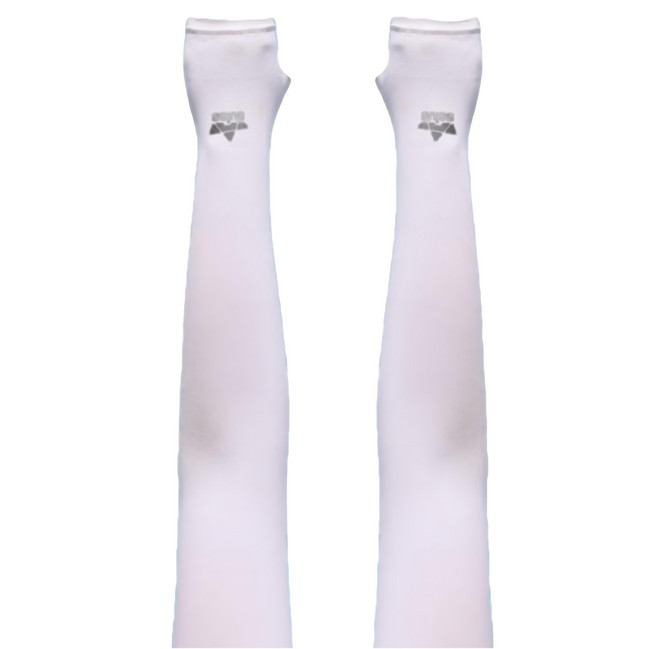 salua運動冰袖套 81 均碼 -涼感防曬透氣運動配件, 白色, 1雙