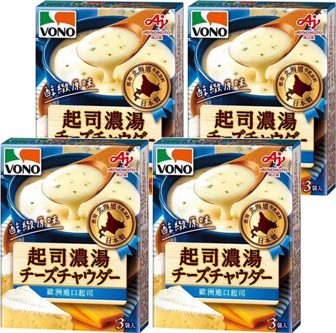 VONO 醇緻原味 起司濃湯, 54g, 4盒