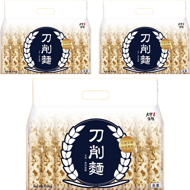大甲佳旭 刀削麵, 1.5kg, 3包