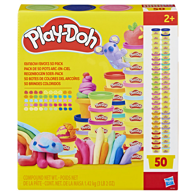 Hasbro 孩之寶 Play-Doh 培樂多 繽紛彩虹50色黏土組, 多色, 1420g, 1盒