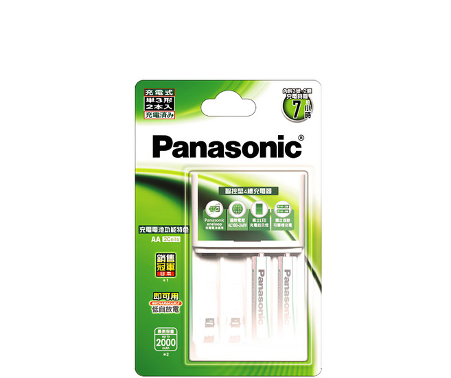 Panasonic 標準款充電套裝(BQ-CC17+3MVT*2), 1組