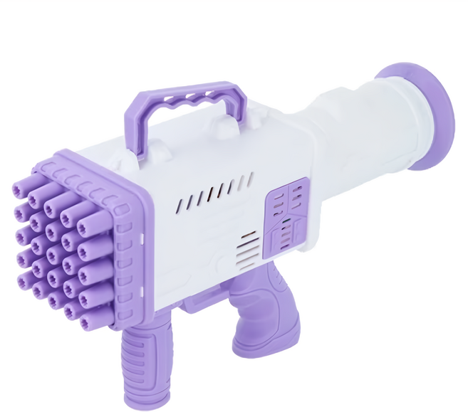 sun-star 升級質感自動25孔泡泡噴射槍 204 x 117 x 56mm 111g, 白色 + 紫色, 1支