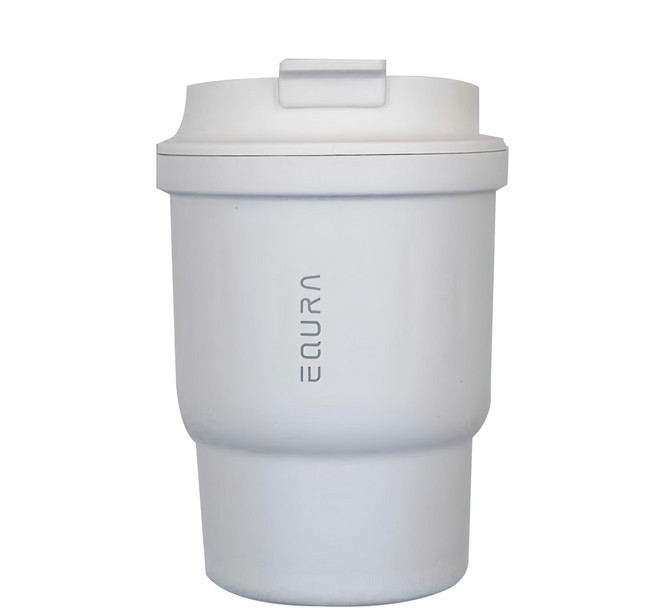 EQURA 一克拉都市系列咖啡杯 450ml, 時尚白, 1個