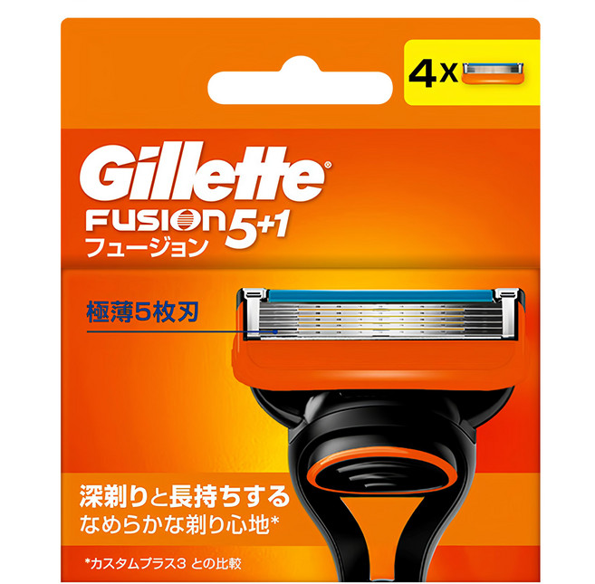 Gillette 吉列 Fusion鋒隱系列 刮鬍刀頭, 4個, 1盒