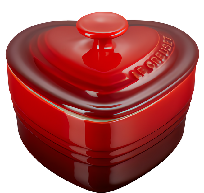 LE CREUSET 愛心烤盅, 櫻桃紅, 1個