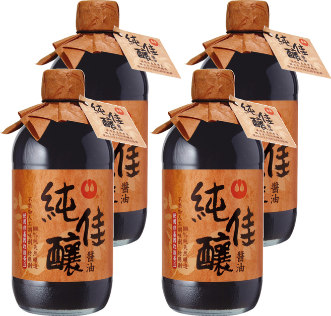 萬家香 純佳釀醬油, 450ml, 4瓶