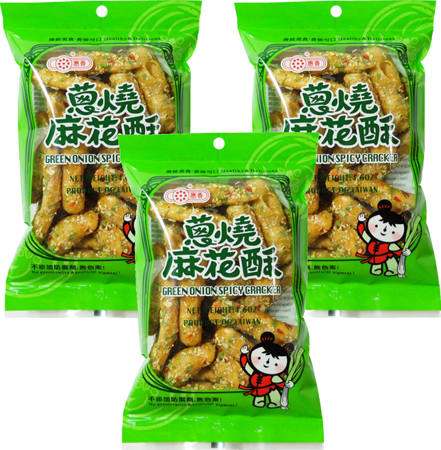 惠香 蔥燒麻花酥, 130g, 3包