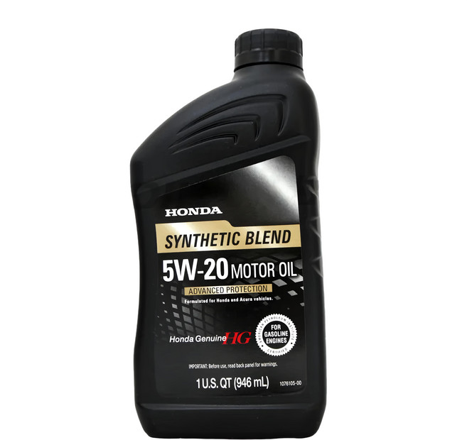 HONDA 本田 Genuine Synthetic Blend 合成機油 汽車引擎潤滑油, 1瓶, 5W20, 946ml