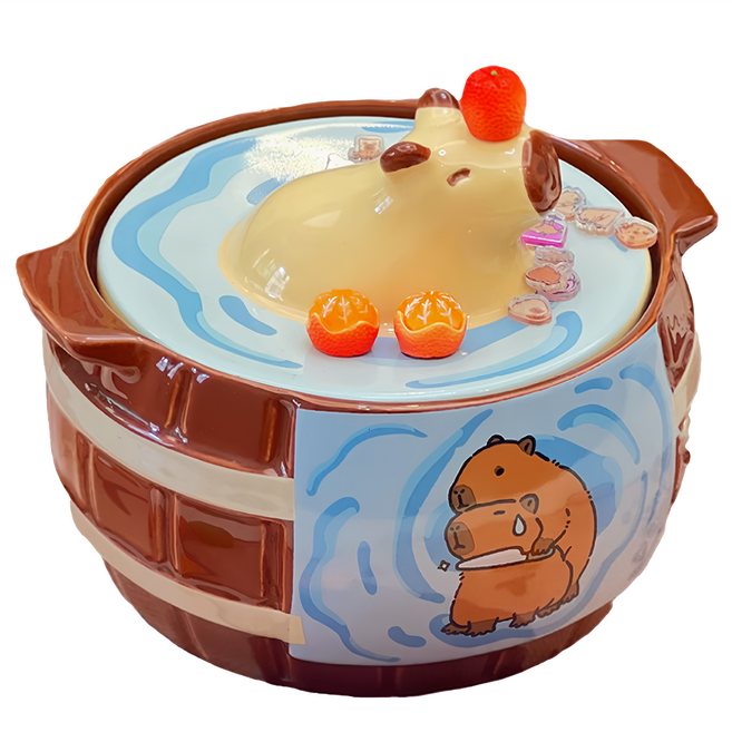 Cooksy 多用途泡麵碗 14 x 16.6 x 8.5cm, 卡皮巴拉 多色, 1個