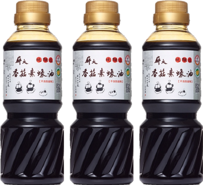 屏大 香菇素蠔油, 300ml, 3瓶