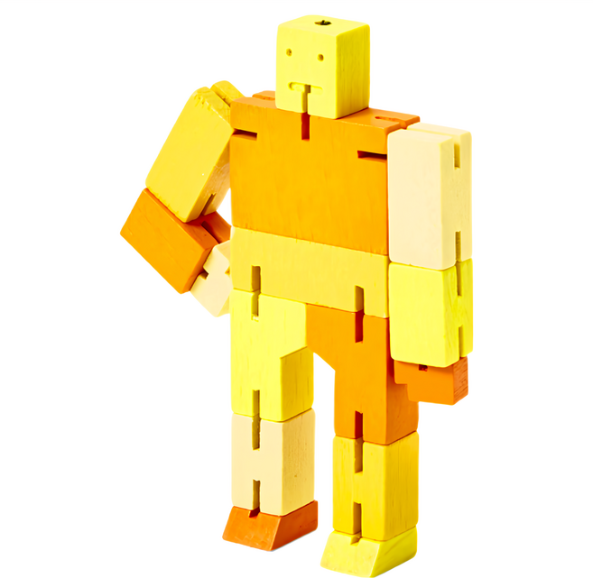 AREAWARE Cubebot 積木變形機器人 迷你, 彩黃色, 1個