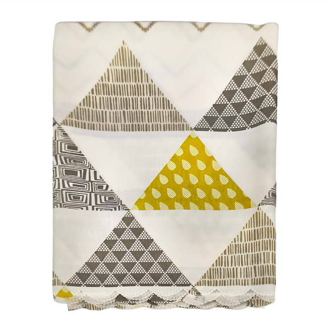 BonBon naturel 北歐防水桌巾 加厚面料, 135 x 183cm, 三角簡約, 1條