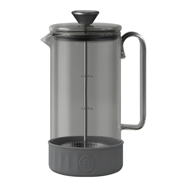 HYDY 法式濾壓壺 咖啡和茶壺 4杯 32oz / 960ml, 鐵灰色, 1個