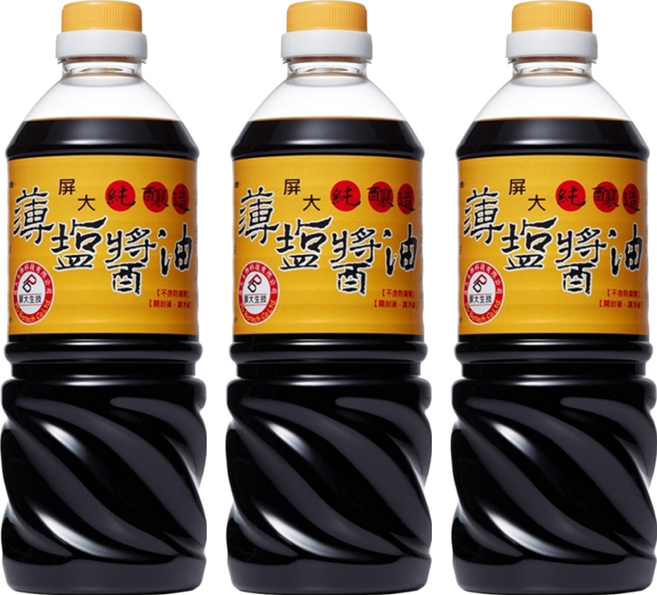 屏大 薄鹽醬油, 710ml, 3瓶