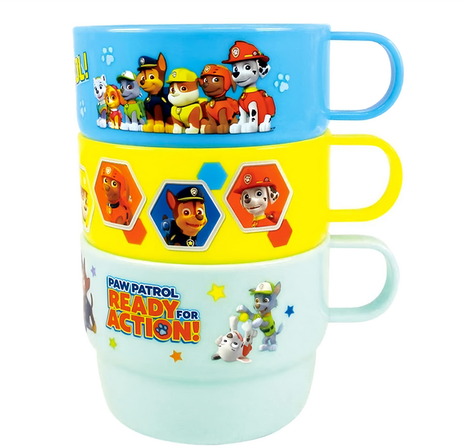 Skater 可疊式馬克杯組 3個, 汪汪隊, 220ml, 1組