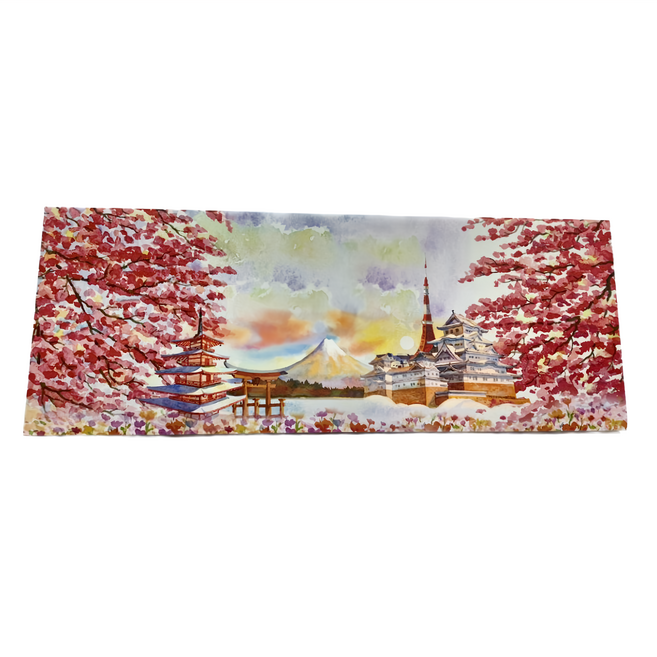 24mama 掛畫 單聯式無框畫 日本富士山櫻花