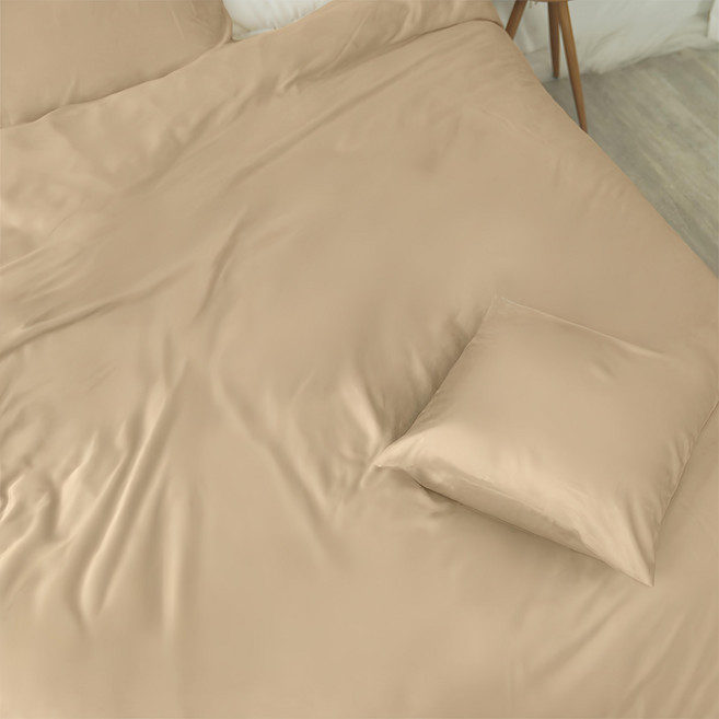 BUHO 布歐 素面文青300織100%TENCEL 純天絲被套 + 枕套三件組