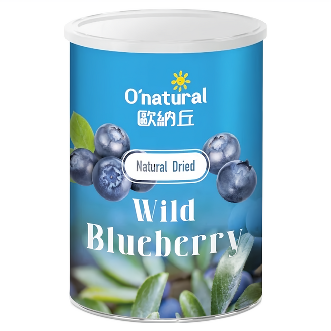 O'natural 歐納丘 天然野生藍莓乾, 150g, 1罐