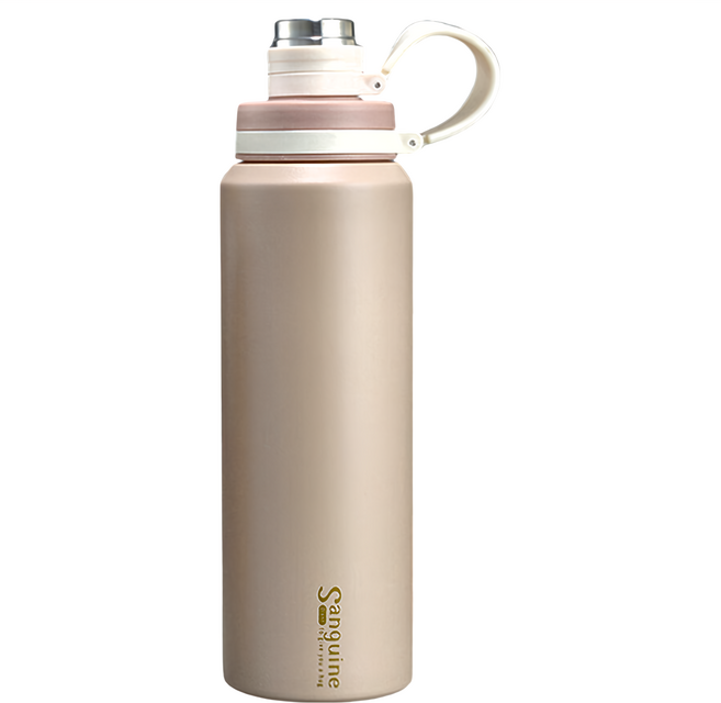 sport 旋蓋運動保溫瓶, 奶茶色, 800ml, 1個