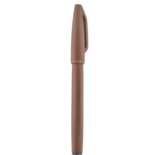 Pentel 飛龍文具 柔繪筆 SES15C-E2 薄柿 10支, 1色, 1盒