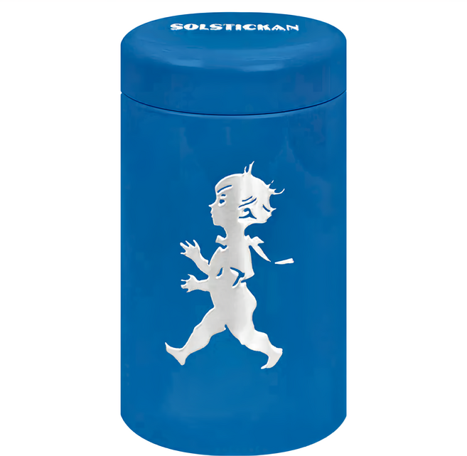 SOLSTICKAN 火柴罐 9.8x5.3cm, 藍色, 1個