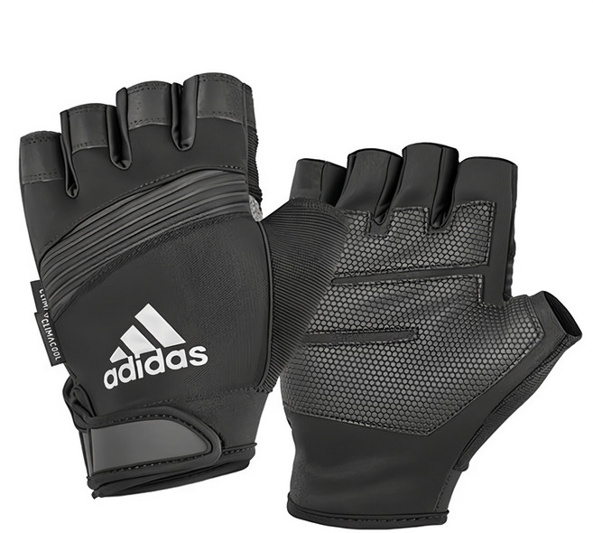 adidas 愛迪達 防滑短指手套 ADGB-13153 48g, 格調灰, 1雙