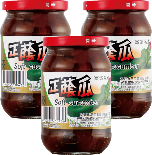 丸莊醬油 正蔭瓜, 380g, 3罐