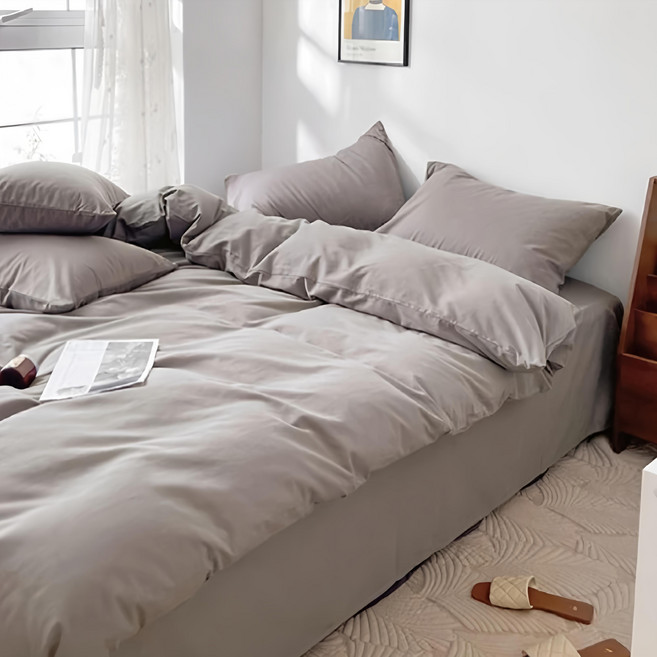 Roberta Colum 諾貝達卡文 經典素色舒柔棉被套, 銀河灰