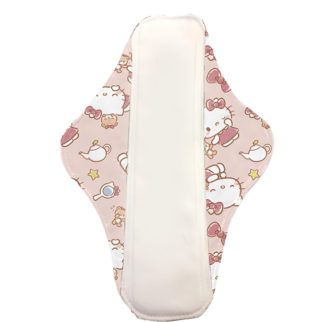 THiRSTiES 有機棉布衛生棉 SANRIO Hello Kitty 好眠寶寶款, 32.3cm, 2個, 1組