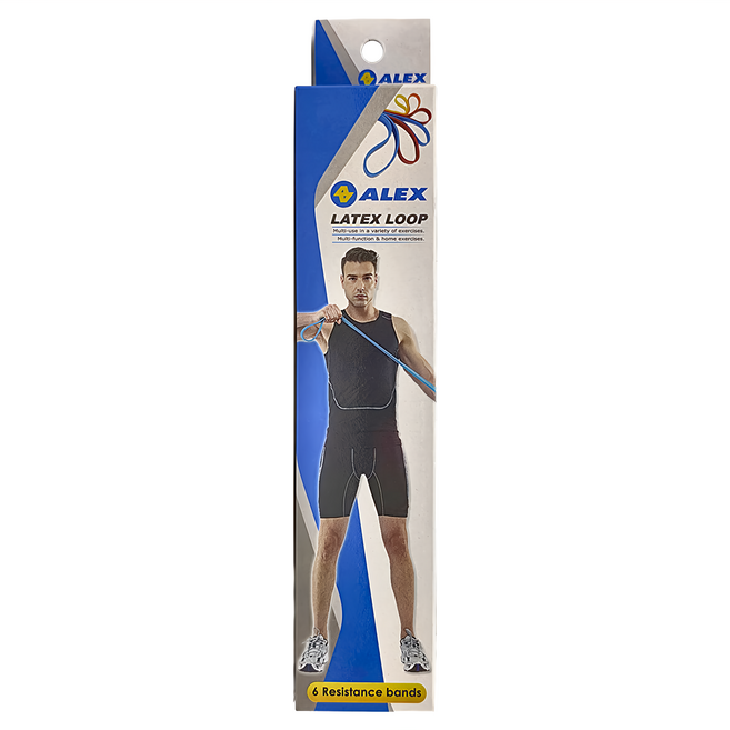 ALEX SPORTS 大環狀乳膠阻力帶 黃色 微輕量級, 1條