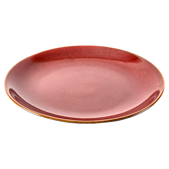 TATUNG 大同磁器 窯變釉圓淺盤, 紅色, 1個