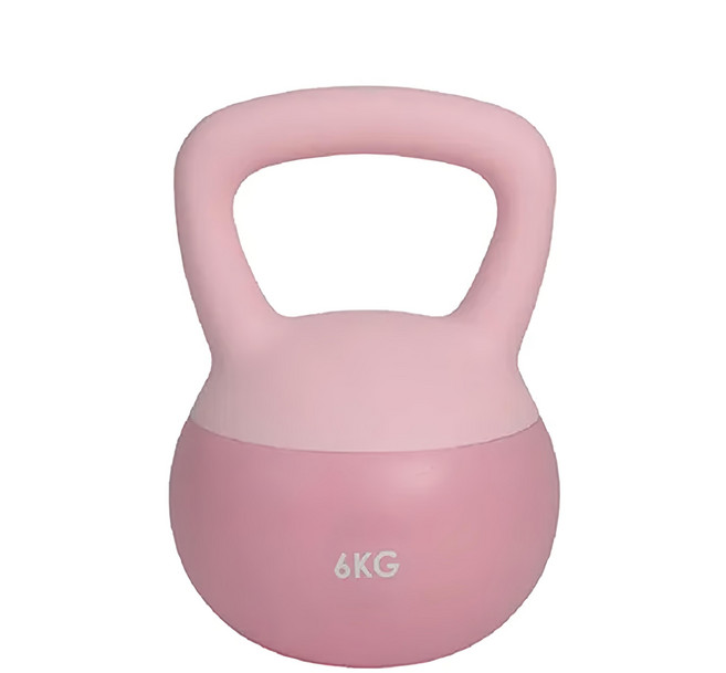 FOSO 壺鈴 小啞鈴, 粉色, 6kg, 1個