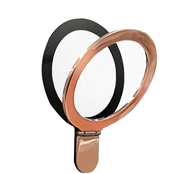 Timo 鋁合金磁吸圈手機支架 直徑55x長78x厚度5mm 重量約18g, 玫瑰金, 1個