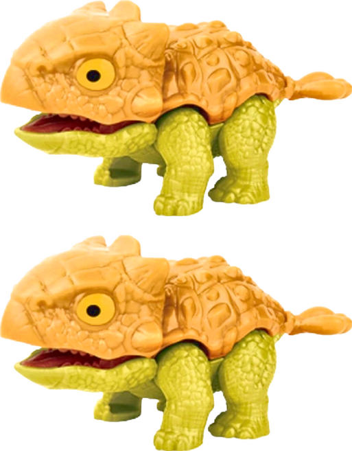 咬手指恐龍玩具I 8.6 x 4.5 x 4cm 黃色甲龍 5個, 2組