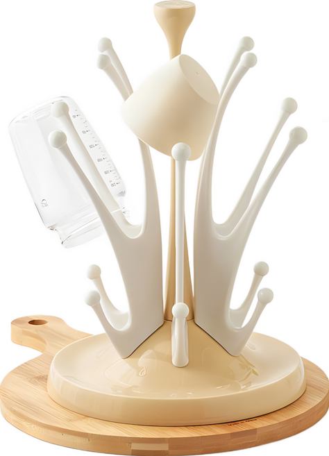 티지엠 국산 우유왕관 젖병 건조대, 베이지